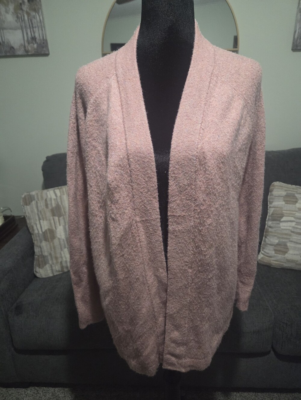 LOFT Open-Front Blush Pink Women's Cardigan